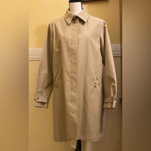 LANDS END LADIES Khaki Trench/ Weather Coat; Size 14 - 16; BNWOT.